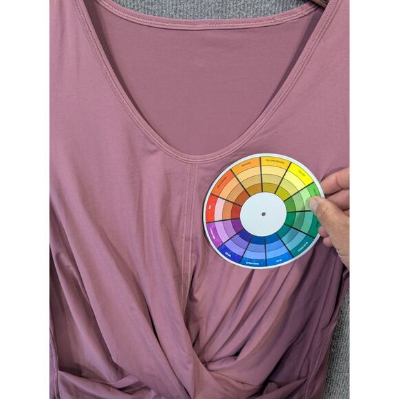 Lululemon Do the Daily Top Womens Medium T-Shirt Twist Front Plumful Athleisure - Picture 3 of 9